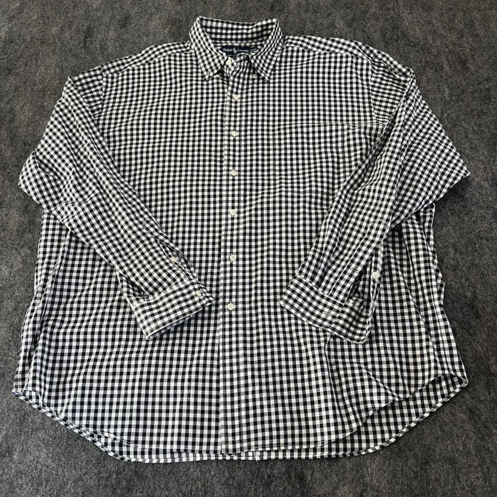 Ralph Lauren striped button down Blake 100%‎ cotton long sleeve shirt mens xxl